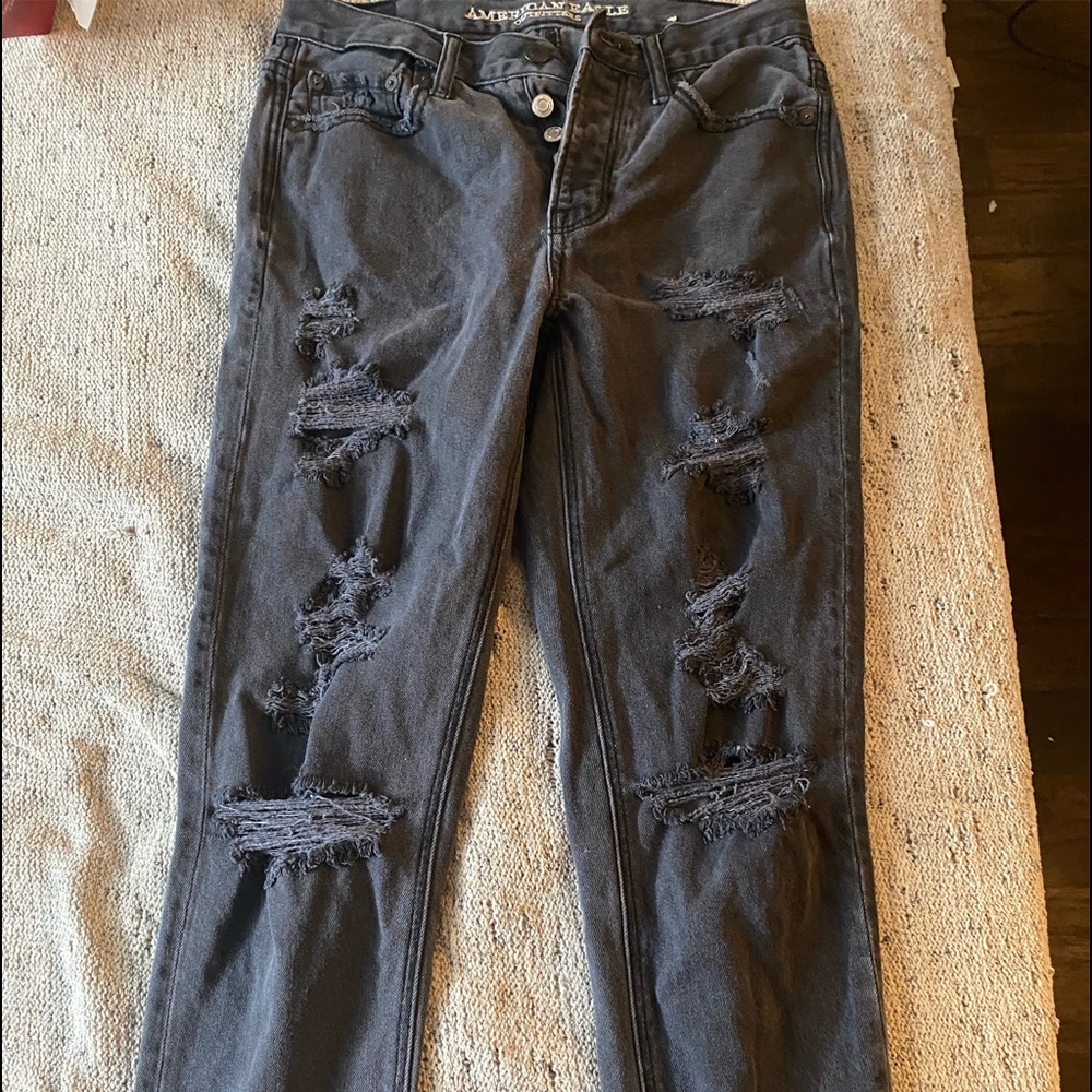 Black ripped jeans